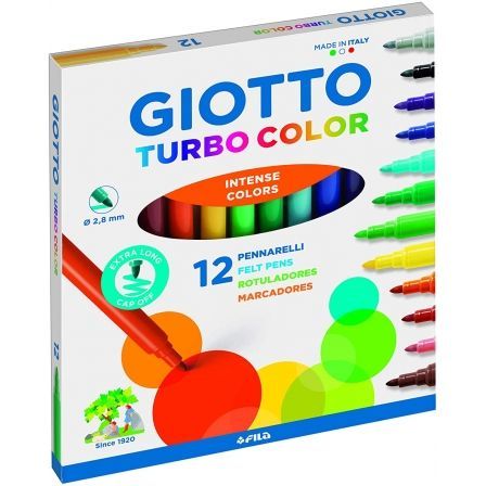 Giotto Turbo Color Estuche de 12 Rotuladores Surtidos